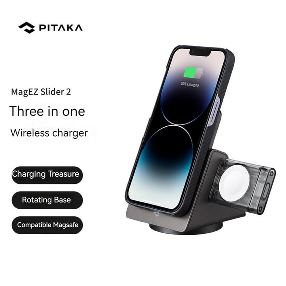 AGM-2359005 IPhone Accessories headset three-in-one wireless charger MagSafe magnetic multi-function holder Power Bank