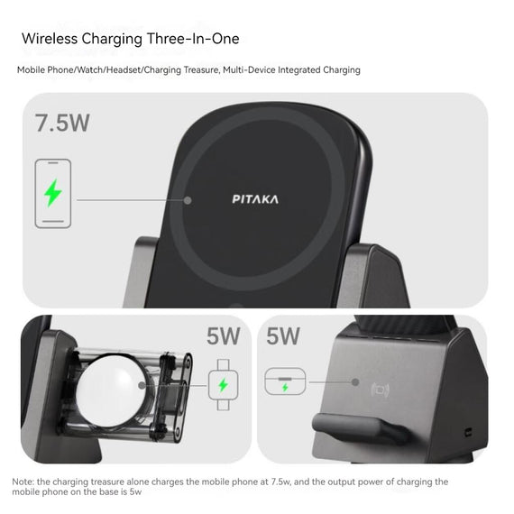 AGM-2359005 IPhone Accessories headset three-in-one wireless charger MagSafe magnetic multi-function holder Power Bank