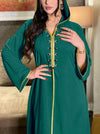 Muslim with Diamond Lapel Long Sleeve Kaftan