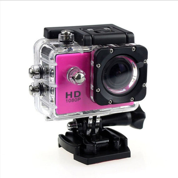 1080P HD Sports DV Mini Waterproof Camera - Rose