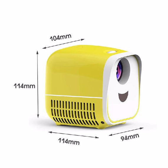 1080P Mini LCD High Quality Kids Projector - Yellow