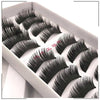 10 Pairs Thick Long Party False Eyelashes - Black