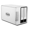 F2-221 Premium Dual Disk Network Storage Server - White