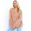 Fashionable Women Off Shoulder Shrug Top - Beige