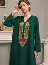 Hoodie Design Floral Embroidery Loose Casual Dress