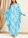 Water Ripple Pattern Bat Sleeve Loose Kaftan