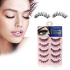 1 Pair Long Sparse Cross False Eyelashes - Black