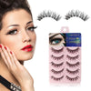 1 Pair Long Sparse Cross False Eyelashes - Black