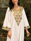 Ethnic Pattern V Neck Long Sleeve Kaftan