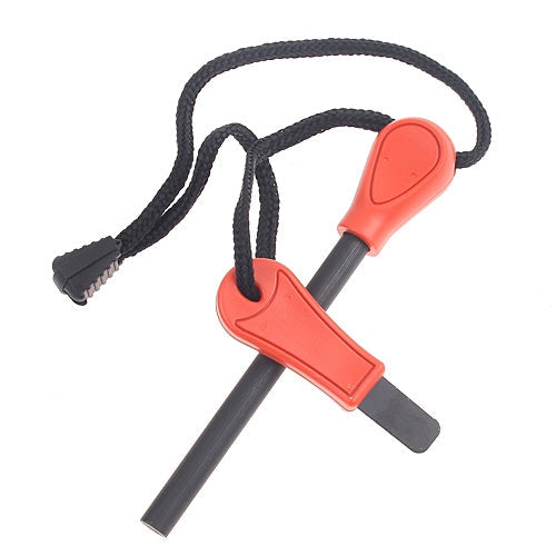 Outdoor Survival Magnesium Flint Stone Fire Maker Kit -Orange