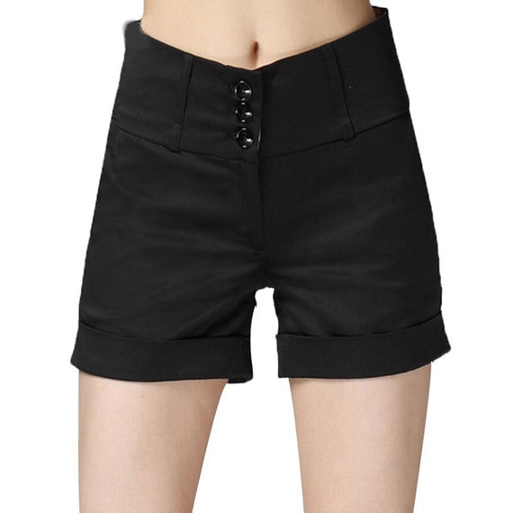 2018 Women Summer Casual Cotton Shorts - Black