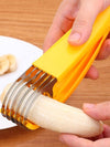 KT-12-27-07 Stainless Steel Banana Slicer, Ham Sausage Slicer, Fancy Fruit Slicer, Banana Slicer, Sausage Cucumber Slicer