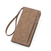 KM-105 Leather Anti-Theft Wallet for Men - Brown