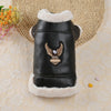 New dog clothes flying eagle leather clothing plus velvet warm pet clothing atmosphere Teddy Bichon Meow puppies clothes