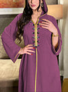 Muslim with Diamond Lapel Long Sleeve Kaftan