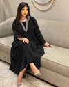 Full Rhinestone Neck Long Sleeve Loose Lady Gown