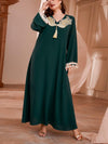 Vintage Embroidered Tassel Kaftan Dress