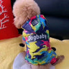 New dog clothes hooded camouflage padded coat autumn and winter clothes VIP Teddy pet small and medium-sized dog four-legged clothes