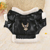 New dog clothes flying eagle leather clothing plus velvet warm pet clothing atmosphere Teddy Bichon Meow puppies clothes