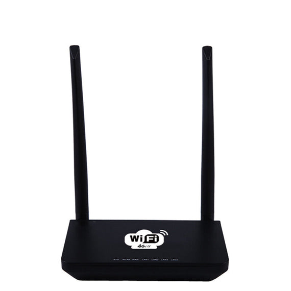 4G Lte 300Mbps Premium Wireless Router - Black
