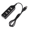 4 Ports Premium Led Usb Hub - Black