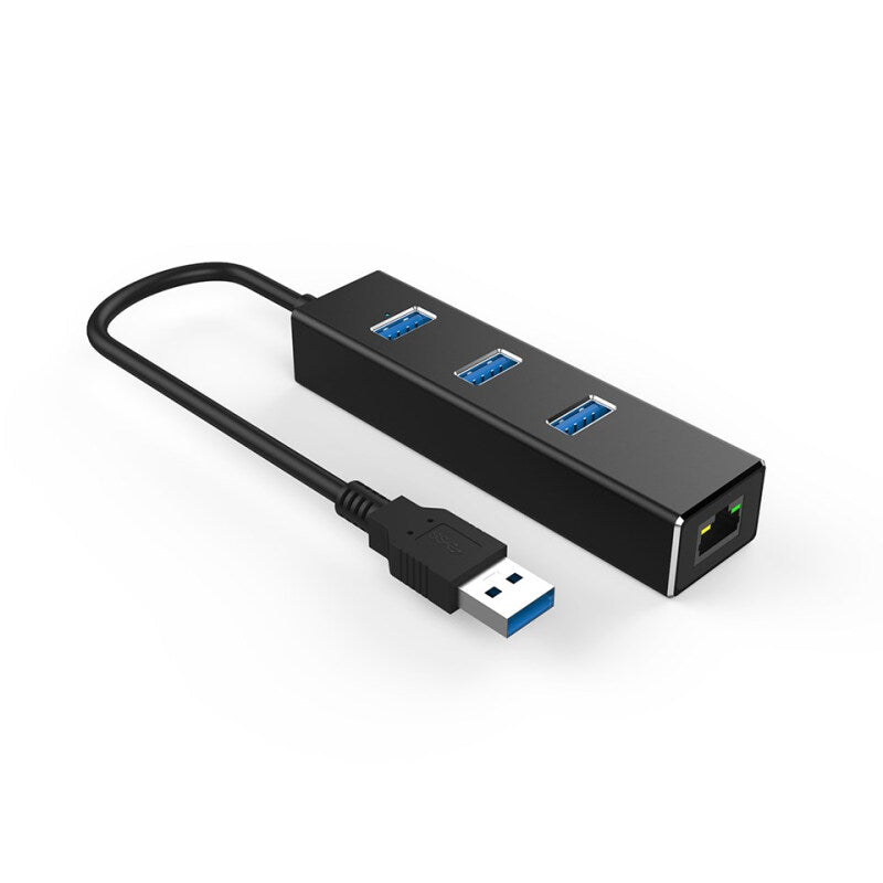 4 in 1 Premium Usb 3.0 Hub - Black