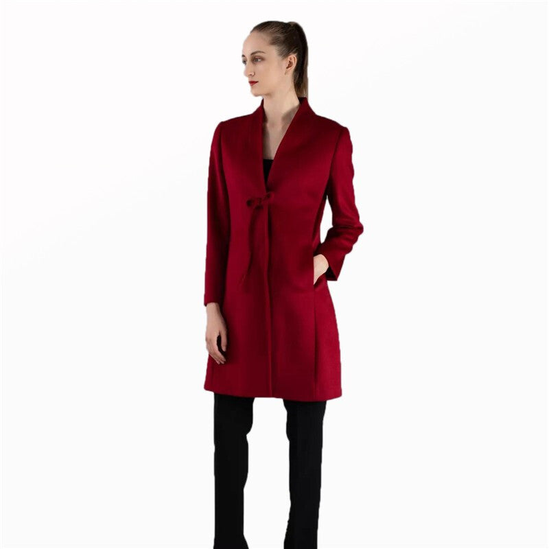 5471 Jin Yao Fashionable Trench Coat - Red