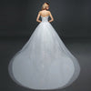 2020 Large Size Trailing Bra Wedding Dress - White