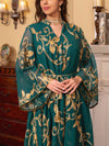 Ethnic Pattern Embroidery Long Sleeve Kaftan