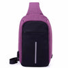 Multi-Functional Bag with External USB Port - Purple