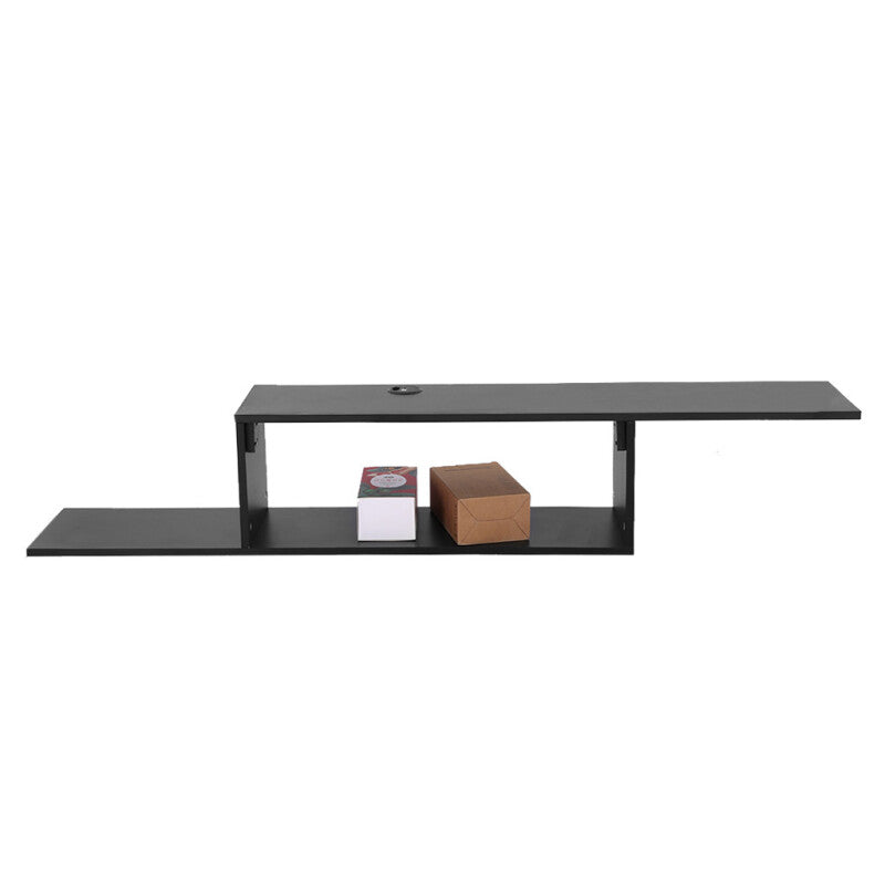 60 Inches Asymmetrical Floating Wall Mount - Black