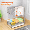 KT-12-27-10 Kitchen Rag Rack, Home Drainage Storage Rack, Towel Sponge Dishwashing Sink Rack, Wall Mounted Shelf