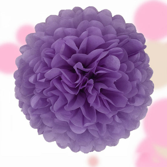 6inch 1piece Decorative Pompoms Flower Ball - Light Purple