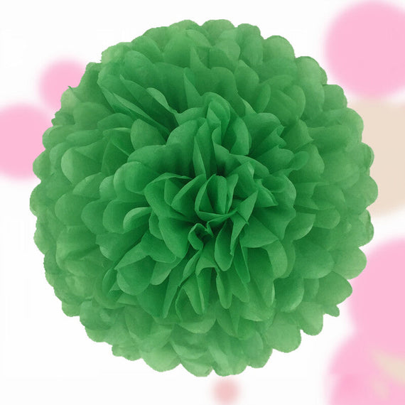 6inch 1piece Decorative Pompoms Flower Ball - Green