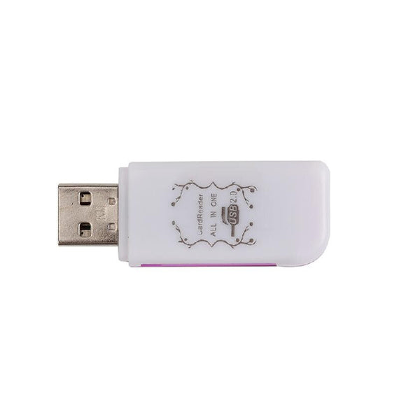 4 in 1 Premium Multi Port Card Reader - Purple