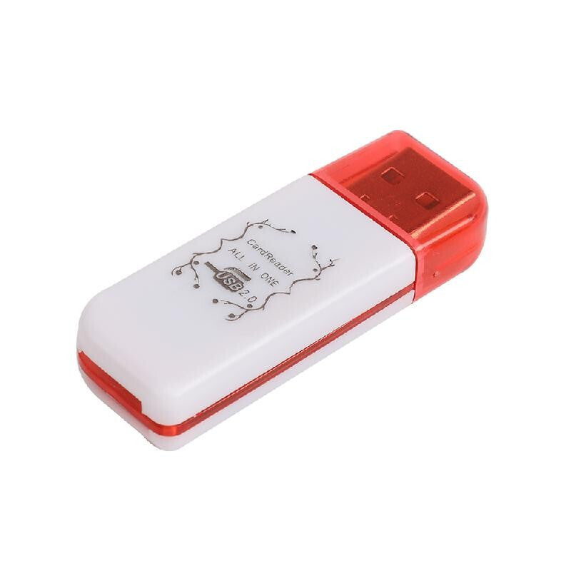 4 in 1 Premium Multi Port Card Reader - Red