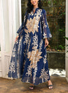 Gold Beaded Embroidery Long Sleeve Kaftan