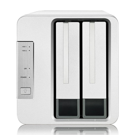 F2-421 Premium Dual Disk Network Storage Server - White