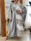 Elegant Ethnic Print Long Sleeve Jumpsuit