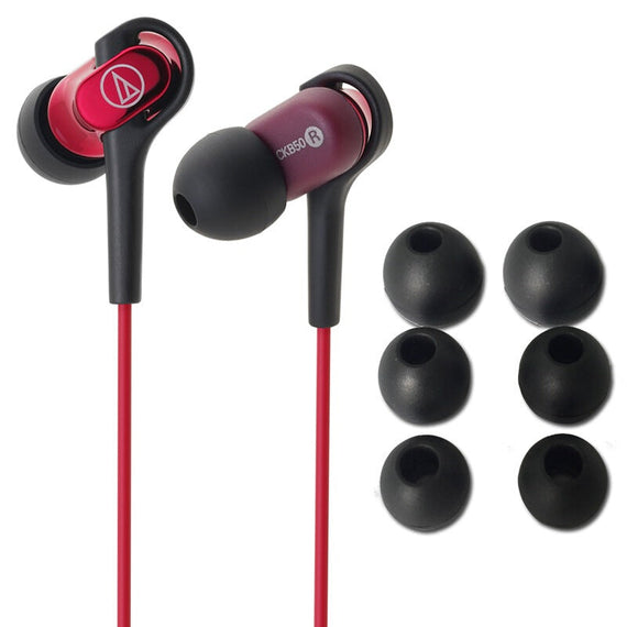 ATH-CKB50 Premium Audio Technica Headphones - Red