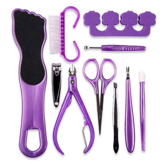 All-In-One Manicure Tools Set - Purple