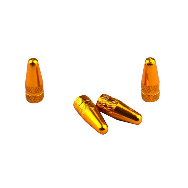 4Pcs Aluminum Alloy Cnc High Quality Valve Caps - Gold