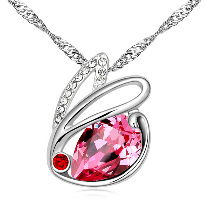 Austrian Premium Crystal Pendant - Pink