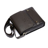 Vintage Men Shoulder Bag PU Leather Flap Top Casual Business Briefcase Crossbody Messenger Bag Coffee