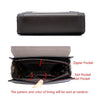 Vintage Men Shoulder Bag PU Leather Flap Top Casual Business Briefcase Crossbody Messenger Bag Coffee