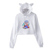 BTS Women Long Sleeve Hoodie Pullover - White