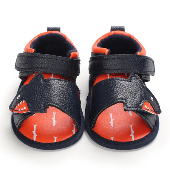 Baby Boys Leather Sandals - Black