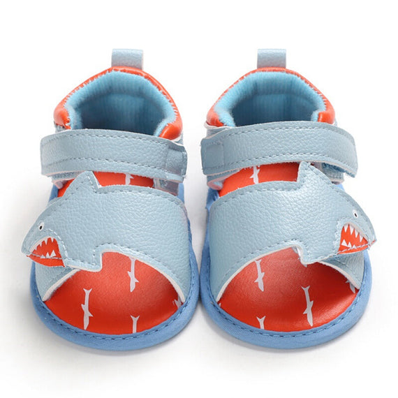 Baby Boys Leather Sandals - Light Blue