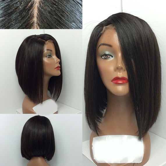 Brazilian Lace Front Wig Virgin Human Hair - Black