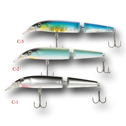 3pcs 15cm/5.9" 3D ABS Floating Minnow Fishing Lures Bait Hooks
